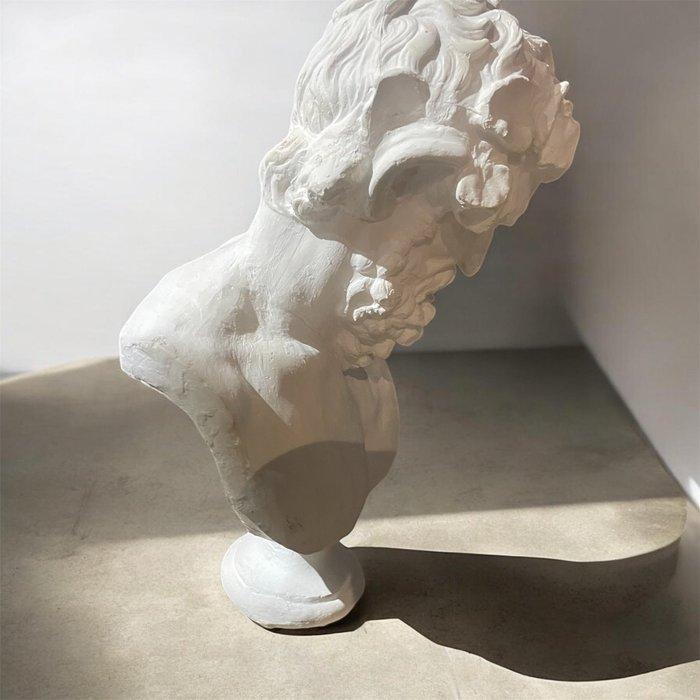 sculptuur, Busto di Sileno - 65 cm - Gips, Antiquités & Art, Curiosités & Brocante