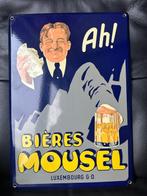 Emailleplaat Bières Mousel - Reclamebord - Emaille