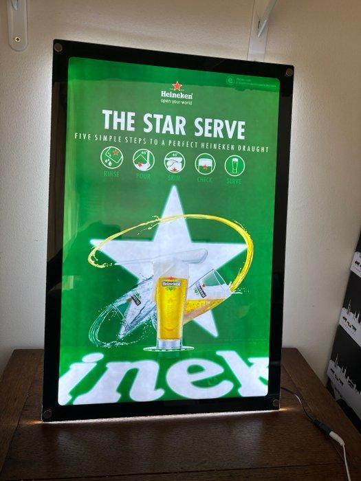 Heineken. The Star Serve. Verlicht. Inclusief adapter. -, Antiquités & Art, Antiquités | Assiettes décoratives & Carrelages