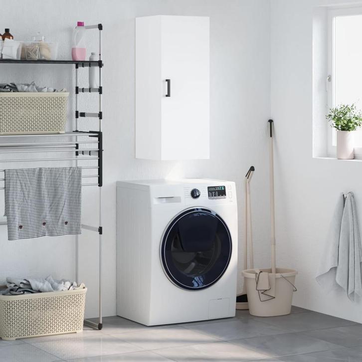 vidaXL Bovenkast 34,5x34x90 cm wit, Huis en Inrichting, Kasten | Dressoirs, Nieuw, Verzenden