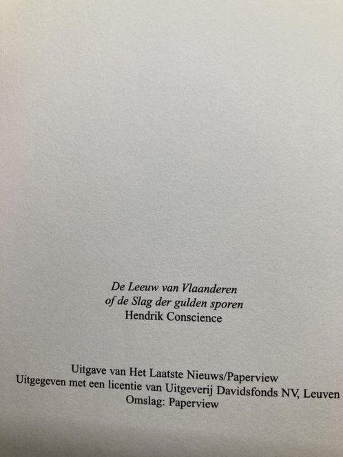 De Leeuw van Vlaanderen 9171804233275, Livres, Livres Autre, Envoi