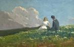 Ernesto Giacobbi (1891-1964) - Pomeriggio Romantico, Antiek en Kunst, Kunst | Schilderijen | Klassiek