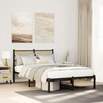 vidaXL Bedframe zonder matras metaal sonoma eikenkleurig, Huis en Inrichting, Slaapkamer | Bedden, Verzenden, Nieuw