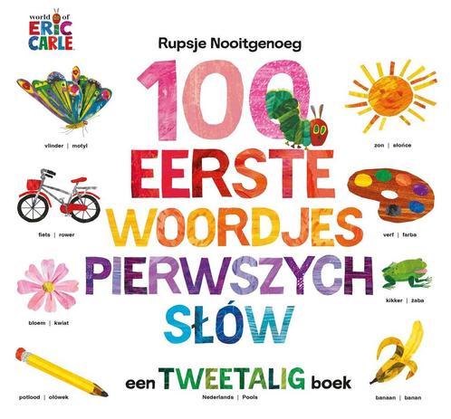 Boek: Rupsje Nooitgenoeg - 100 eerste woordjes (z.g.a.n.), Livres, Livres pour enfants | 0 an et plus, Envoi