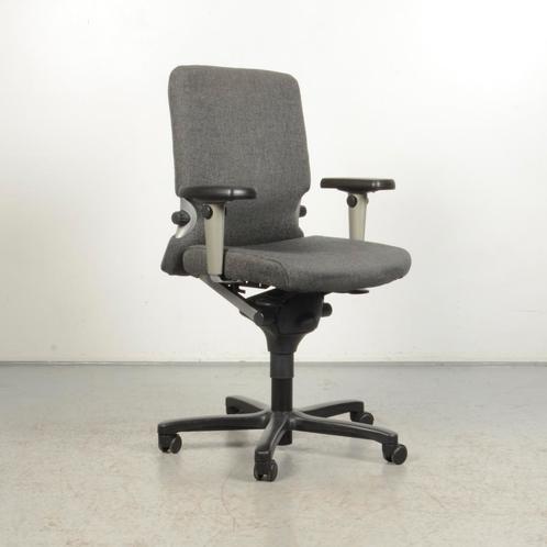 Bureaustoel Haworth Comforto 77 - Grijs - Armpads vernieuwd, Huis en Inrichting, Bureaustoelen, Gebruikt, Ophalen of Verzenden