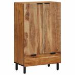 vidaXL Highboard Naturel 60 x 33,5 x 100 cm Massief Acacia, Verzenden, Nieuw