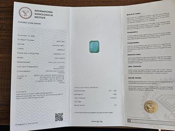 1 pcs Groen Smaragd - 2.25 ct - International Gemological