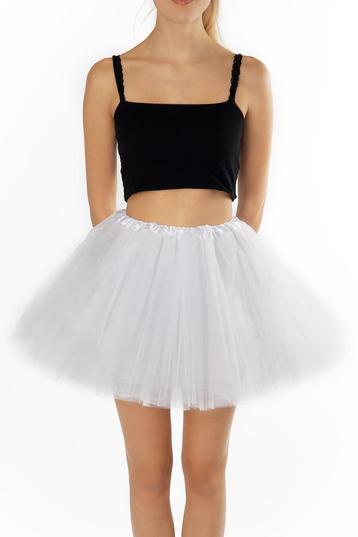 KIMU® Tutu Wit Tule Rokje 98 104 110 116 Witte Petticoat Rok, Ophalen of Verzenden