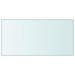 vidaXL Tafelblad 50x100 cm gehard glas transparant, Huis en Inrichting, Verzenden, Nieuw
