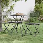 vidaXL Tuinstoelen inklapbaar 2 st metaalgaas, Verzenden, Nieuw