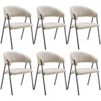tectake Eetkamerstoel Bedano, gestoffeerd, geweven stof, 150, Huis en Inrichting, Stoelen, Verzenden, Nieuw