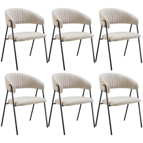 tectake Eetkamerstoel Bedano, gestoffeerd, geweven stof, 150, Huis en Inrichting, Stoelen, Verzenden