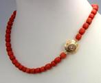 Halsketting - 14 karaat Geel goud Bloedkoraal - Bloedkoraal, Nieuw