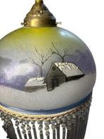 Lamp - Antieke Hanglamp met Kristallen Druppels - Glas,