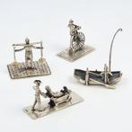 Lesener/Hooijkaas - Melkboer, Visser, Fietser en Slee -, Antiek en Kunst