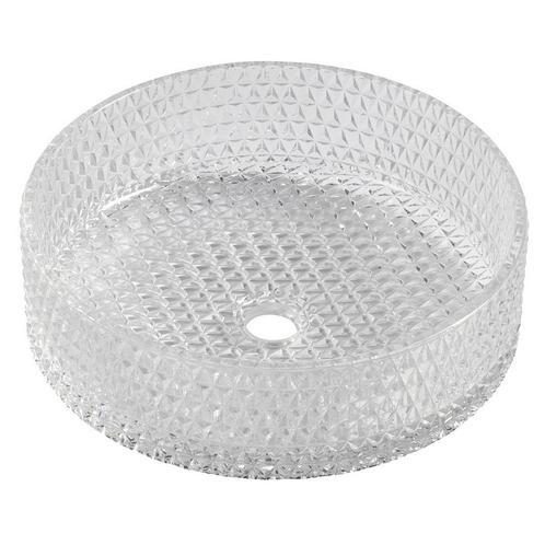 Glazen Waskom Gegraveerd Sapho Maragua 39,5 cm Helder, Doe-het-zelf en Bouw, Sanitair, Overige typen, Nieuw, Ophalen of Verzenden