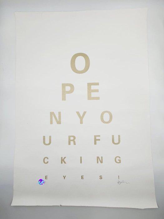 Alex Bucklee (XX-XXI) - NO RESERVE Eye Test Gold On Canvas, Antiquités & Art, Art | Objets design