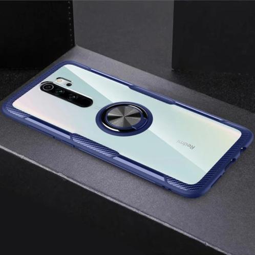 Xiaomi Mi 8 Hoesje met Metalen Ring Kickstand - Transparant, Telecommunicatie, Mobiele telefoons | Hoesjes en Screenprotectors | Overige merken