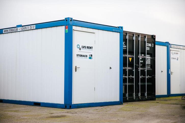 Bureel- en werfcontainers te huur/te koop bij Storaco, Articles professionnels, Machines & Construction | Abris de chantier & Conteneurs