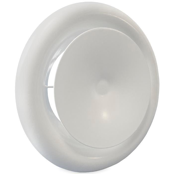 Rooster/ventiel (luchttoevoer) Ø 80mm staal - wit - MET VEER, Doe-het-zelf en Bouw, Ventilatie en Afzuiging, Nieuw, Verzenden