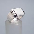 Argent, Zware Art Deco, bague sigillaire - Bague