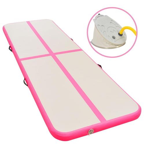 vidaXL Gymnastiekmat met pomp opblaasbaar 800x100x10 cm PVC, Sport en Fitness, Yoga en Pilates, Nieuw, Verzenden