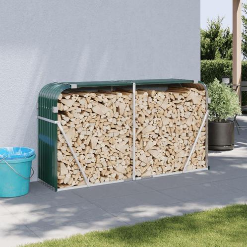 vidaXL Haardhoutopslag 180x45x100 cm gegalvaniseerd staal, Tuin en Terras, Brandhout, Verzenden