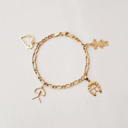 Enkelketting - 18 karaat Geel goud, Handtassen en Accessoires, Antieke sieraden