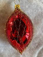 Glashütte Lauscha: conische kerstbal met leonische draden,, Nieuw