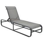 vidaXL Chaise longue Aluminium et textilène, Jardin & Terrasse, Verzenden, Neuf