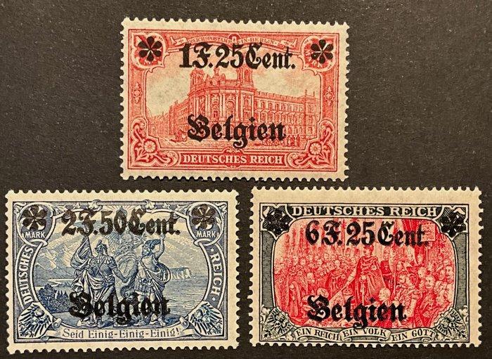 België 1916 - Bezettingszegels - Opdruk BELGIEN Cent of F, Postzegels en Munten, Postzegels | Europa | België