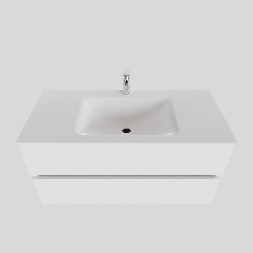 Badkamermeubel Solid Surface BWS Oslo 100x46 cm Midden Mat, Doe-het-zelf en Bouw, Sanitair, Bad, Nieuw, Ophalen of Verzenden