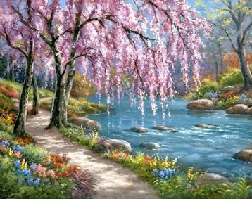 2dekans | Office - Schilderen op nummers boom met rivier - beschikbaar voor biedingen