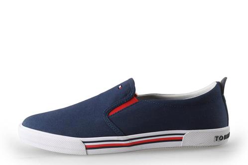 Tommy Hilfiger Instappers in maat 40 Blauw | 5% extra, Kleding | Heren, Schoenen, Blauw, Zo goed als nieuw, Overige typen, Verzenden