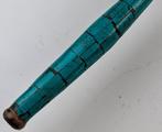 Roue de prière - étain / argent / bois / turquoise - milieu, Antiek en Kunst
