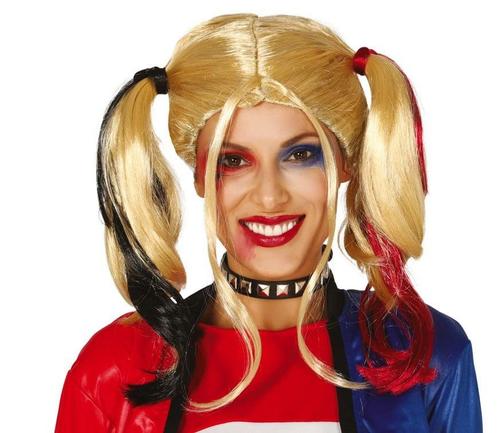 Halloween Pruik Harley Quinn, Hobby & Loisirs créatifs, Articles de fête, Envoi