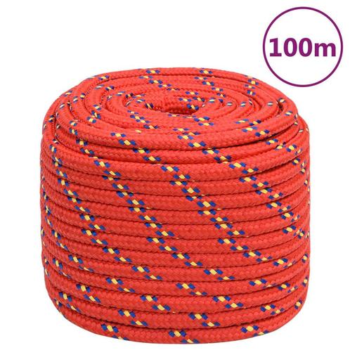 vidaXL Boottouw 16 mm 100 m polypropyleen rood, Doe-het-zelf en Bouw, IJzerwaren en Bevestigingsmiddelen, Nieuw, Verzenden