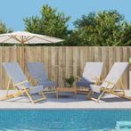 vidaXL Strandhanddoeken 4 st 400 g/m² 60x135 cm stof grijs, Huis en Inrichting, Verzenden, Nieuw