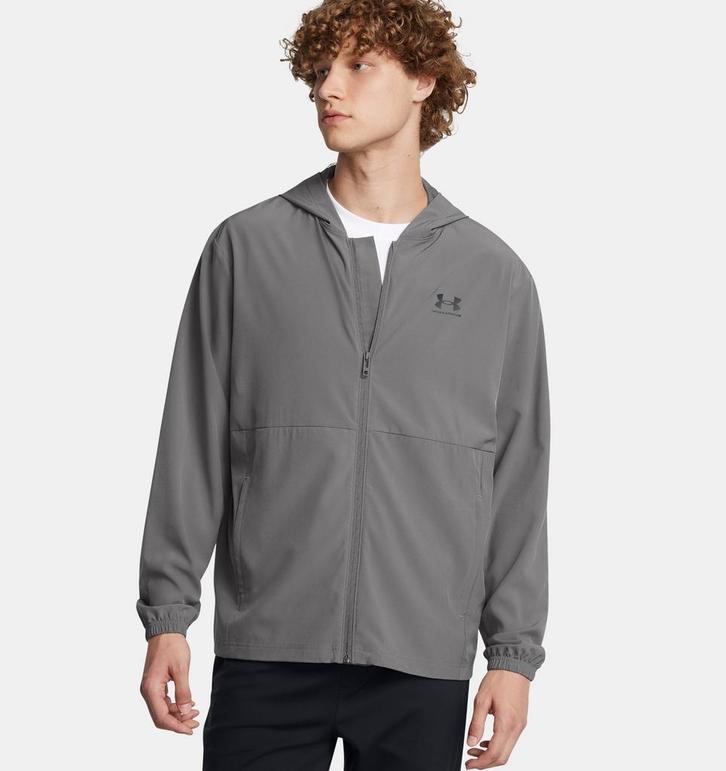 Under Armour Vibe Woven Jacket-Gry - Maat XL, Kleding | Heren, Truien en Vesten, Grijs, Nieuw, Maat 56/58 (XL), Ophalen of Verzenden