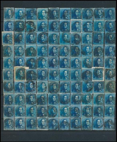 België 1849 - Epaulet 2A - 20c Blauw - Wedersamenstelling /, Postzegels en Munten, Postzegels | Europa | België