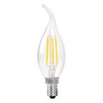 LED Filament kaarslamp 4W met tip E14 C35T 220V Exclusief, Verzenden, Nieuw, E14 (klein)