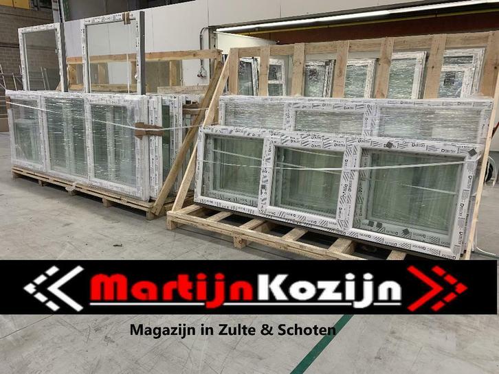 PVC Kunststof Ramen 150x80,150x110,200x80,200x110,250x110, Doe-het-zelf en Bouw, Raamkozijnen en Schuifdeuren, Inclusief glas