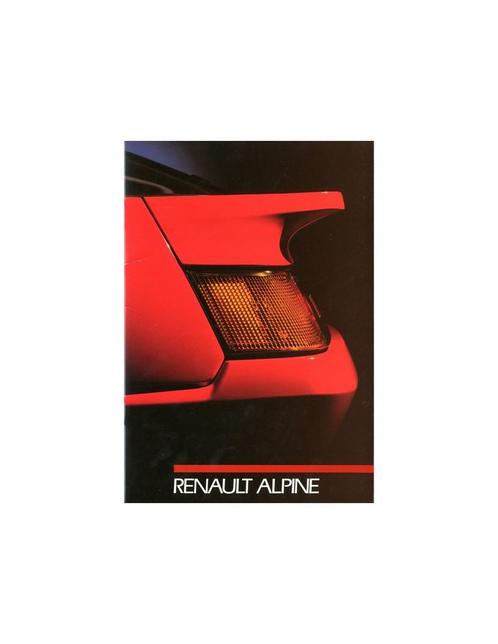 1988 ALPINE V6 BROCHURE NEDERLANDS, Boeken, Auto's | Folders en Tijdschriften