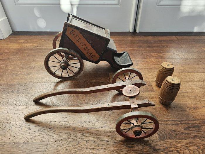 Onbekend - Speelgoed voertuig Antiek houten speelgoed koets, Antiek en Kunst, Antiek | Speelgoed
