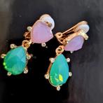 Oscar De La Renta - Verguld - Oorbellen - Aqua cabochon