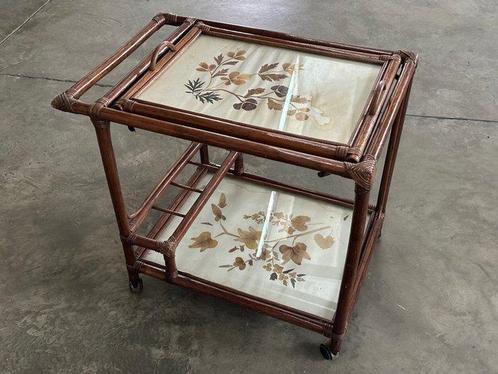 Chariot de service - Bambou, Rotin - Chariot en bambou, Antiek en Kunst, Kunst | Designobjecten