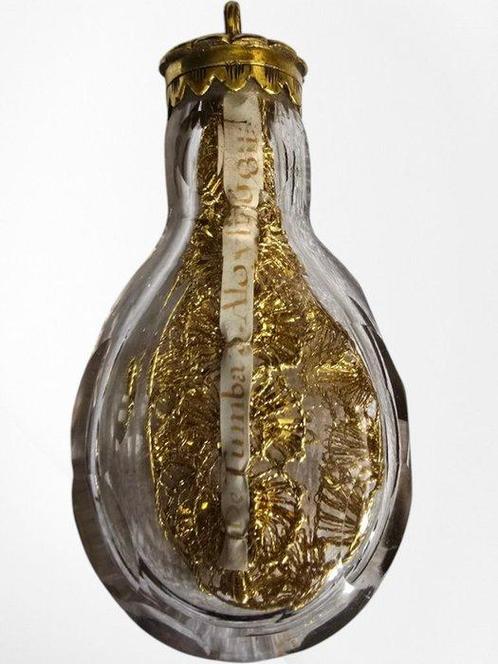 Reliekhouder - Glas, Hout, Gouden messing - 1750-1800 - Ad, Antiek en Kunst, Kunst | Niet-Westerse kunst