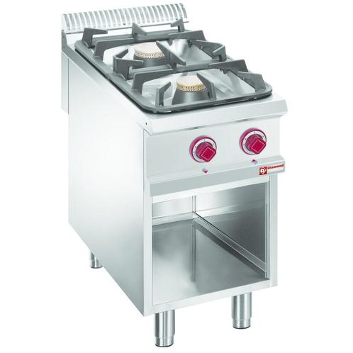 Gasfornuis | 2 Branders | 1x 7kW + 1x 11kW | Met Open Kast, Zakelijke goederen, Horeca | Keukenapparatuur, Nieuw in verpakking