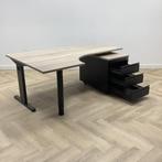 Tweedehands complete set 1x hoekbureau + ladeblok, midden, Huis en Inrichting, Gebruikt, Bureau