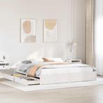 vidaXL Bedframe zonder matras massief grenenhout wit 200x200, Verzenden, Nieuw